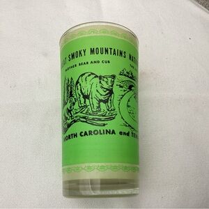 Vintage Great Smokey Mountains National Park souvenir 1950’s glass.  Pre-owned.